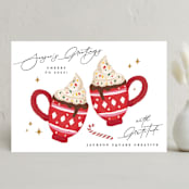 "cheers" - Holiday Cards in Candy Cane by Phrosné Barwood - Front