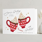 "cheers" - Holiday Cards in Candy Cane by Phrosné Barwood - Folded Card
