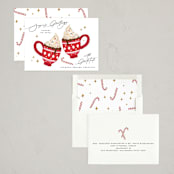 "cheers" - Holiday Cards in Candy Cane by Phrosné Barwood - Assembled
