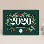 "A Beautiful Year" - Holiday Cards in Evergreen by Jennifer Postorino - Front