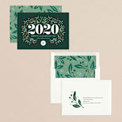 "A Beautiful Year" - Holiday Cards in Evergreen by Jennifer Postorino - Assembled