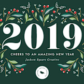 "A Beautiful Year" - Holiday Cards in Evergreen by Jennifer Postorino - Close-Up