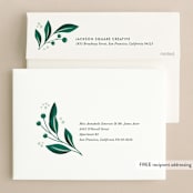 "A Beautiful Year" - Holiday Cards in Evergreen by Jennifer Postorino - FREE Recipient Addressing