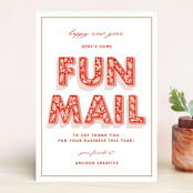 "Fun Mail" - Holiday Cards in Cardinal by Paper Raven Co. - Front