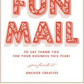 "Fun Mail" - Holiday Cards in Cardinal by Paper Raven Co. - Close-Up