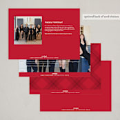 "Edge Overlap" - Holiday Cards in Berry by Kelly Schmidt - Back of Card Options