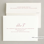 "Edge Overlap" - Holiday Cards in Berry by Kelly Schmidt - FREE Recipient Addressing