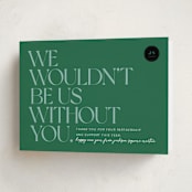 "Wouldn't Be Us" - Holiday Cards in Evergreen by Keen Peachy - Folded Card