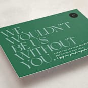 "Wouldn't Be Us" - Holiday Cards in Evergreen by Keen Peachy - Close-Up