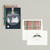 "City ornament" - Holiday Cards in Navy by Creo Study - Assembled