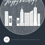 "City ornament" - Holiday Cards in Navy by Creo Study - Close-Up