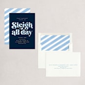 "Sleigh All Day" - Holiday Cards in Ice by Ally Madison - Assembled