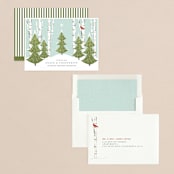 "Peace And Prosperity" - Holiday Cards in Winter Mint by Susan Moyal - Assembled