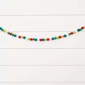 "Holly Berry Felt Ball Garland" - Garlands in multicolor by aubry bennion