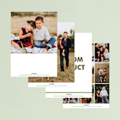 "FOIL Portrait Custom" - Holiday Cards in Gold by Minted Custom - Back of Card Options