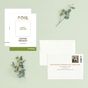 "FOIL Portrait Custom" - Holiday Cards in Gold by Minted Custom - Assembled