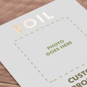 "FOIL Portrait Custom" - Holiday Cards in Gold by Minted Custom - Detail