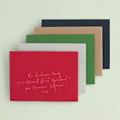 "FOIL Portrait Custom" - Holiday Cards in Gold by Minted Custom - Premium Envelope Options