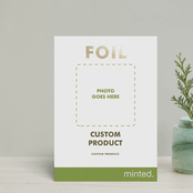 "FOIL Portrait Custom" - Holiday Cards in Gold by Minted - Front