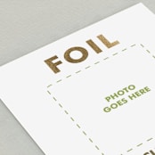 "FOIL Portrait Custom" - Holiday Cards in Gold by Minted - Detail