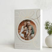 "Ornament Frame" - Holiday Cards in Cinder by Erin German - Folded Card
