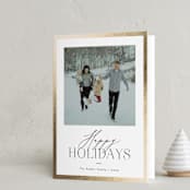 "Delicate Frame" - Holiday Cards in Snow by Carolyn Nicks - Folded Card