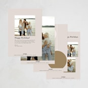 "Ornaments" - Holiday Cards in Cozy by Erin German - Back of Card Options