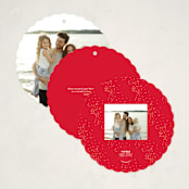 "snowdrift" - Holiday Ornament Cards in Snow by Sara Hicks Malone - Back of Card Options