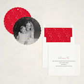 "snowdrift" - Holiday Ornament Cards in Snow by Sara Hicks Malone - Assembled
