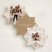 "Beautiful foliage" - Holiday Ornament Cards in Cream by Ana de Sousa - Back of Card Options