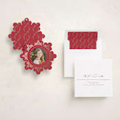 "Heaven&Nature" - Holiday Ornament Cards in Holly Berry by Ana de Sousa - Assembled