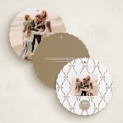 "Bow Frame" - Holiday Ornament Cards in Starlight by Pink House Press - Back of Card Options