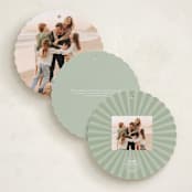 "Scalloped Circle" - Holiday Ornament Cards in Evergreen by Kelly Williams - Back of Card Options