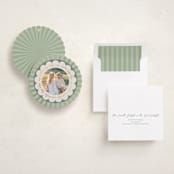 "Scalloped Circle" - Holiday Ornament Cards in Evergreen by Kelly Williams - Assembled