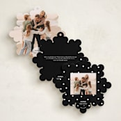 "A Very Married Christmas Foil Ornament" - Holiday Ornament Cards in Snow by Anna Kasper - Back of Card Options