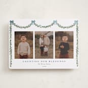 "Joyful Holly" - Holiday Cards in Wintermint by Susan Moyal - Front