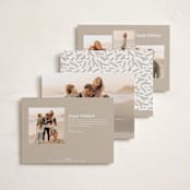 "Gilded Greenery" - Holiday Cards in Snowball by Michelle Taylor - Back of Card Options