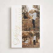 "Sideways Merry" - Holiday Cards in Tinsel by Kelly Schmidt - Front