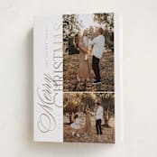 "Sideways Merry" - Holiday Cards in Tinsel by Kelly Schmidt - Folded Card