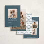 "Colonial Christmas" - Holiday Cards in Lake by Paper Sun Studio - Back of Card Options
