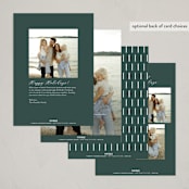 "Delicate Lines" - Holiday Cards in Pine by Carolyn MacLaren - Back of Card Options