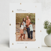 "Scattered Trees" - Holiday Cards in Cotton by Michelle Taylor - Front