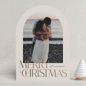 "Luxe Wish" - Holiday Cards in Buttercream by Jessica Williams - Front
