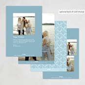 "Palmdeco" - Holiday Cards in Aquamarine by Tamara Hilje - Back of Card Options