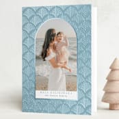 "Palmdeco" - Holiday Cards in Aquamarine by Tamara Hilje - Folded Card