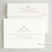 "Palmdeco" - Holiday Cards in Aquamarine by Tamara Hilje - FREE Recipient Addressing