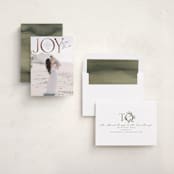 "Joy to All the World" - Holiday Cards in Pine by Wildfield Paper Co - Assembled