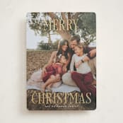 "Christmas" - Holiday Cards in Snow by Rebecca Durflinger - Front