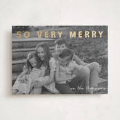 "merry greeting" - Holiday Cards in Cream by Jenny Millington - Front