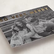 "merry greeting" - Holiday Cards in Cream by Jenny Millington - Detail